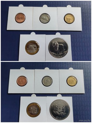 Распродажа !!! Сомали 5 монет (5, 10, 20, 50, 100 шиллингов) 2013 г. UNC