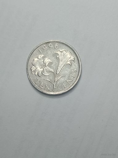 Бермудские острова 10 центов  1996 года .