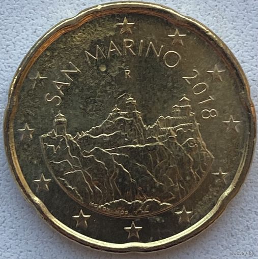 Сан-Марино 20 евроцентов 2018 г.