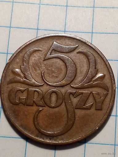 5 гроша Польша 1936 год