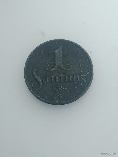 Латвия 1 сантим  1924 года .