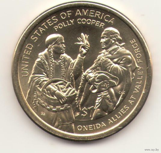 1 доллар 2026 г. Сакагавея. D.