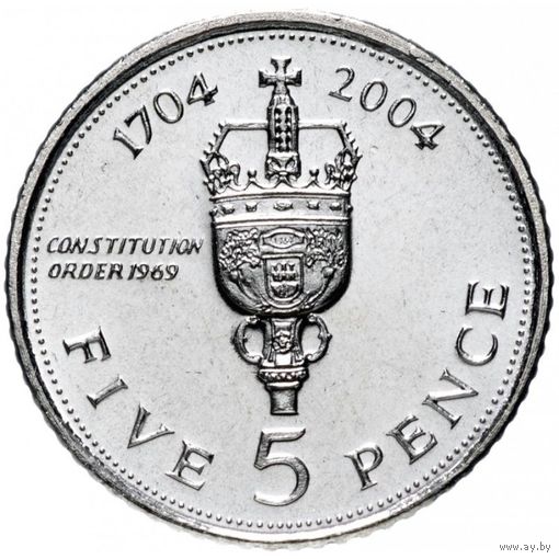 Гибралтар 5 пенсов, 2004 300 лет захвату Гибралтара UNC