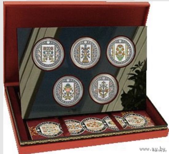 Комплект монет Слуцкие пояса, серебро, идеал!!! Банковское состояние!!!