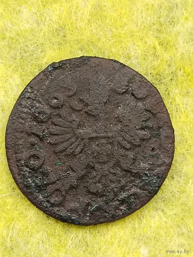 Солид (боратинка) 1663 г. польский герб Ян II Казимир(5), без мц.