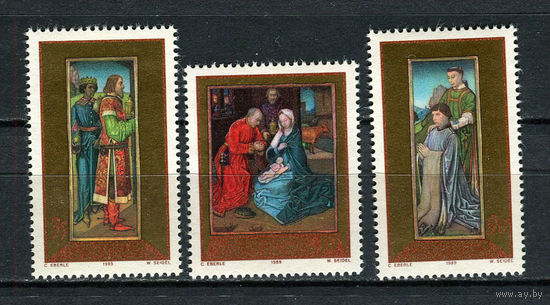 Лихтенштейн - 1989 - Рождество - [Mi. 978-980] - полная серия - 3 марки. MNH.  (Лот 108CQ)