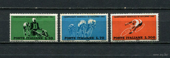 Италия - 1962 - Велоспорт - [Mi. 1126-1128] - полная серия - 3 марок. MNH.  (Лот 49HW)-TG3P31