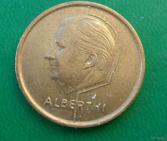 5 франков Бельгия 1994 г.в. Надпись на голландском - 'BELGIE'.