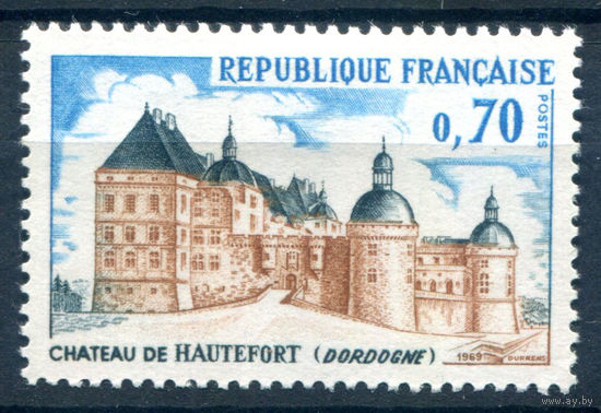 Франция - 1969г. - ландшафты, архитектура, замок, туризм - 1 марка - полная серия, MH [Mi 1663]. #2-Fr-49-A-1