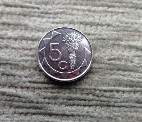 Werty71 НАМИБИЯ 5 ЦЕНТОВ 2015 АЛОЭ