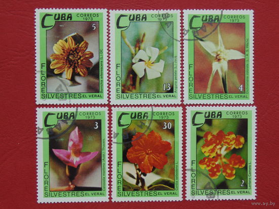 Куба  1973г. Цветы.
