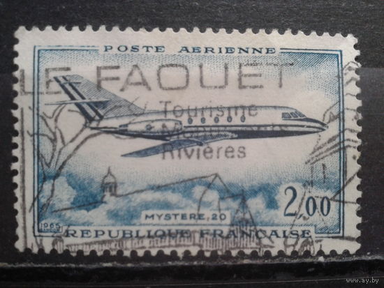 Франция, 1965. Самолет, авиапочта