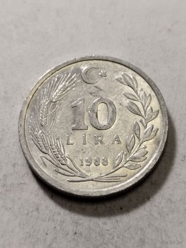 Турция 10 лир 1988
