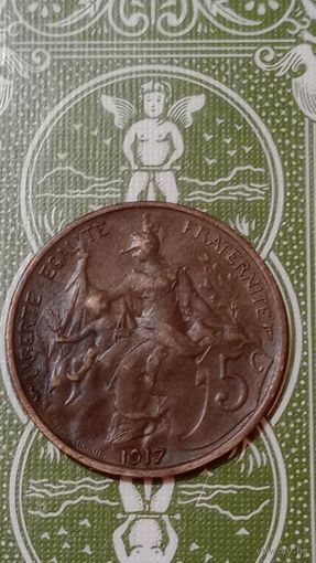 Франция 5 сантимов 1917