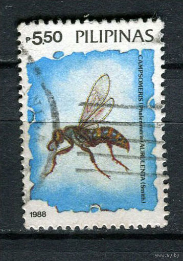 Филиппины - 1988 - Сколиевая оса 5,50Р - [Mi.1850] - 1 марка. Гашеная.  (LOT Gk13)-T3P24