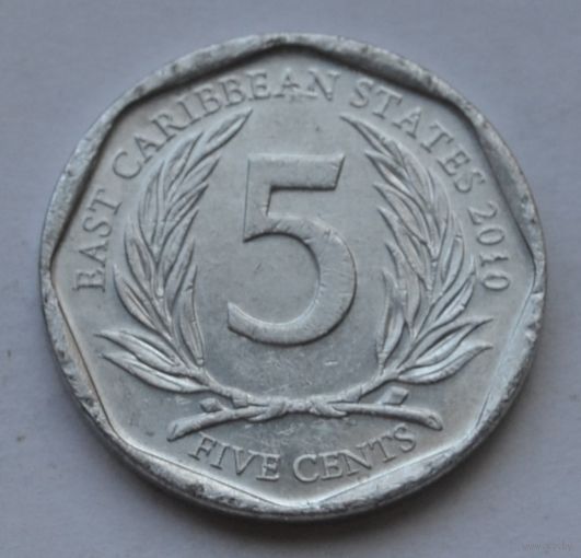 Восточные Карибы, 5 центов 2010 г.