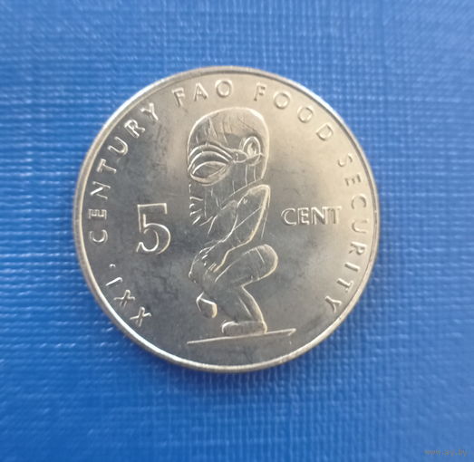 Кука острова 5 центов 2000 год Миллениум ФАО Тангароа божество