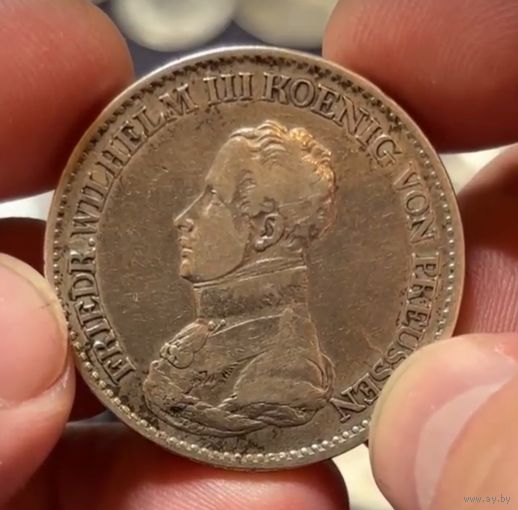 С рубля без мц! 1 талер 1818 A Пруссия