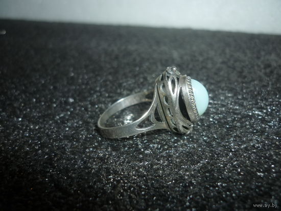 Кольцо СССР С Хризопразом