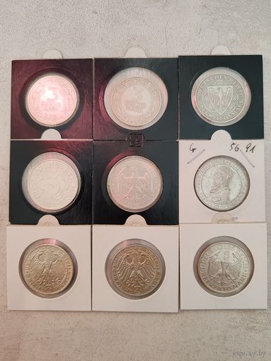 Полная коллекция юбилейных монет Веймарской республики. Продаю Коллекцией, доп. фото могу сбросить. СМОТРИТЕ ДР. МОИ ЛОТЫ. Большая распродажа!