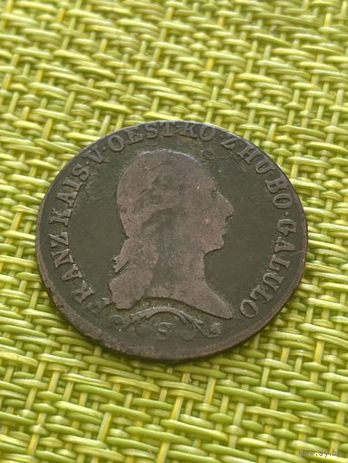 Австрия 1 крейцер 1812 г S (Монетный двор  Шмолник, Словакия)