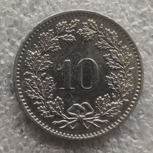 Швейцария 10 раппенов  1982 г.