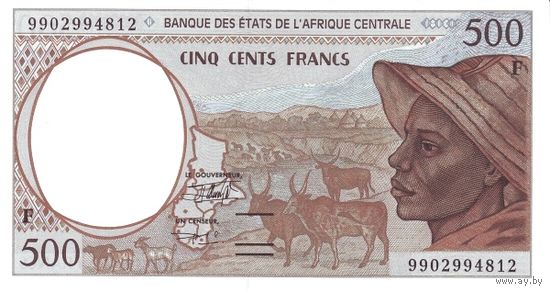 ЦАР 500 франков образца 1999 года UNC p301Ft