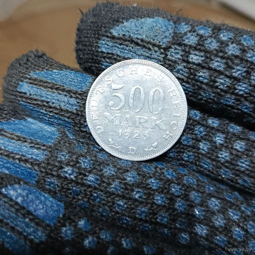 500 марок(1923г.)Веймарская республика.М.Д.(D).