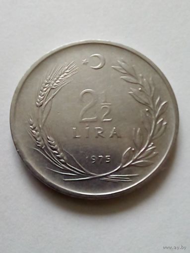 Турция .2 1/2 лиры 1975 г.