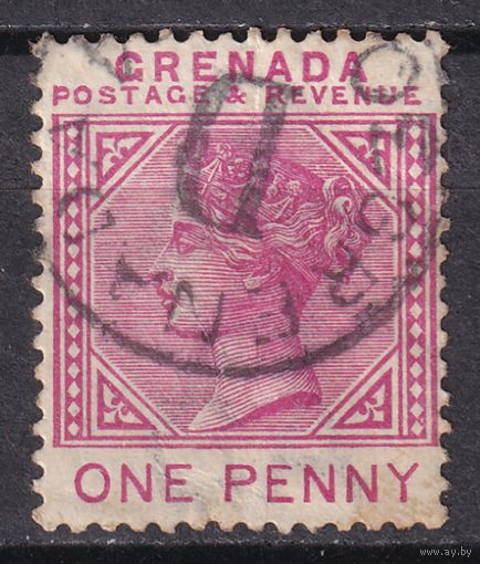 17.BrKCI. Великобритания. Колонии. Гренада. Стандарт. Виктория. 1887 г. 1P. Mi.#25.
