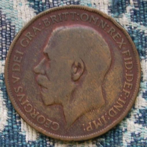 Великобритании 1 пени 1921 года. Георг V.