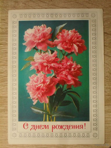 ПОДПИСАННАЯ ОТКРЫТКА СССР. "С ДНЕМ РОЖДЕНИЯ!" ФОТО. Г. КОСТЕНКО. 1976 ГОД.