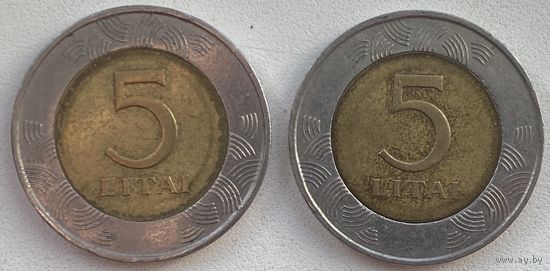 Литва 5 лит 1999 г. Цена за 1 шт.
