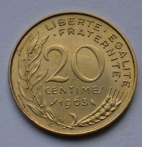 Франция, 20 сантимов 1964 г.
