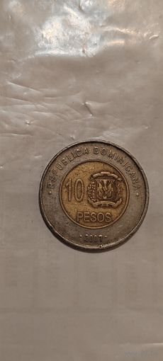 Доминиканская республика 10 песос 2007