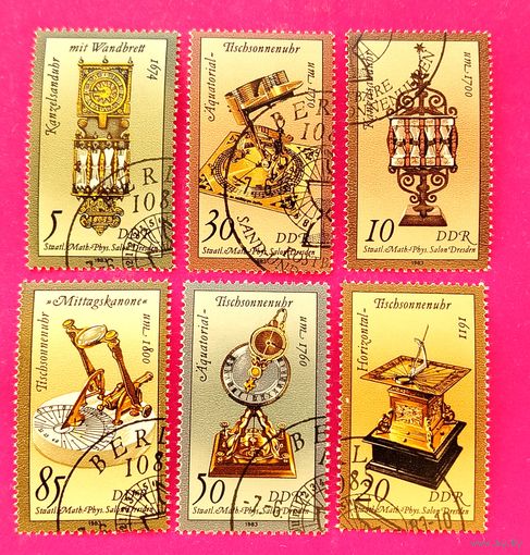 ГДР. Часы. ( 6 марок ) 1983 года. 1-11.