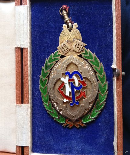 Масонский орден, серебро 0.925, эмаль, позолота