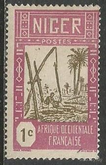 Французский Нигер. Водозабор в пустыне. 1926г. Mi#29.