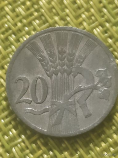Богемия и Моравия 20 геллер 1941 г оккупация