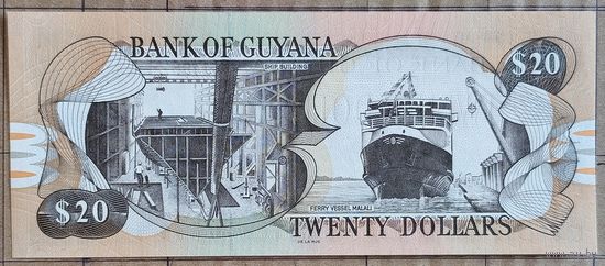Гайана 20 долларов 1996-2019 гг. Пдпс.: Bobind Ganga, Winston Jordan. Серии: C/51 - C/69