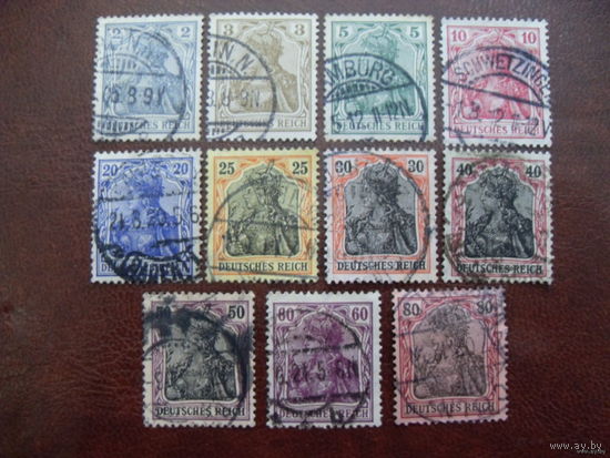 Mi.83-93 Рейх. Германия. 1905 / 1913 (Mi.-42 euro) Полная серия см.описани