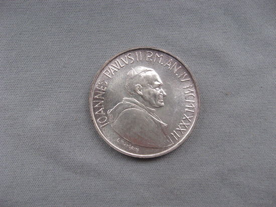 1000 лир  1982 - MCMLXXXII 4-ый год правления Иоанна Павла II от 1 рубля без МЦ