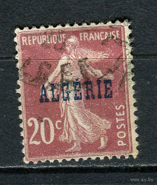 Французский Алжир - 1924/1925 - Надпечатка ALGERIE на 20С - [Mi.9] - 1 марка. Гашеная.  (Лот 81FA)-T25P9