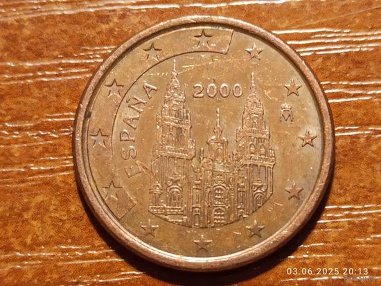 Испания 5 евроцентов 2000