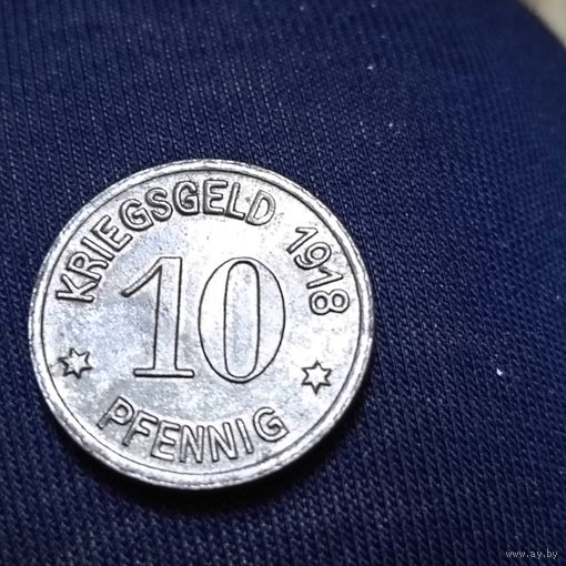 10 пфеннигов (1918г.) г.Нихайм.Супер сохран! Расспродажа!