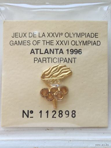 Фрачник XXVI ОЛИМПИЙСКИЕ ИГРЫ, Атланта 1996 г., номерной.