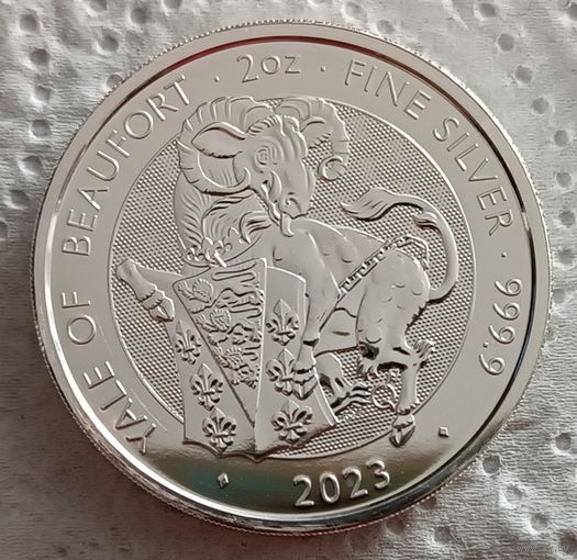 Великобритания 5 фунтов 2023 Йель Бофорта 2 унции 999