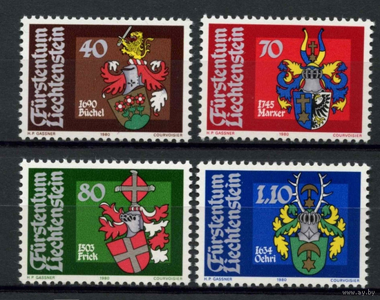 Лихтенштейн 1980 Гербы Геральдика чистая серия**\\Е 7