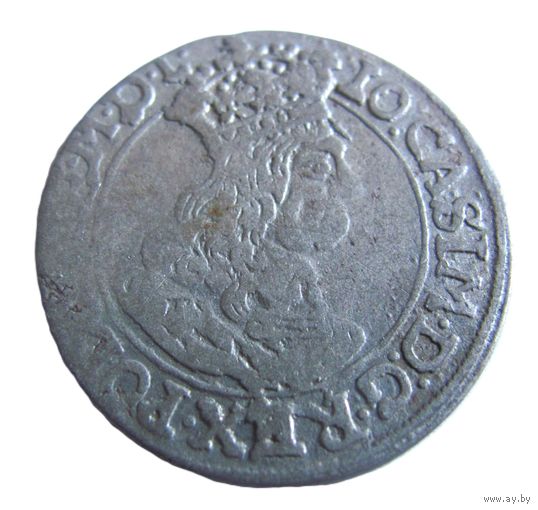 6 грошей (шестак) 1662 АТ герб Слеповрон Ян II Казимир