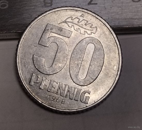 ГДР 50 пфеннигов, 1968